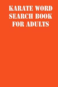 Karate Word Search Book For Adults