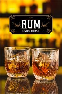 Rum Alcohol Distillery Tasting Sampling Costing Journal Notebook Diary Log Book - Retro Glasses