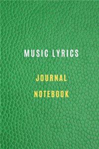 Music lyrics journal Lined Paper And Staff, Manuscript Paper For Notes, Lyrics And Music. For Musicians, Music Lovers, Students, Songwriting 105 Pages 6x9