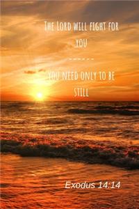 The Lord will fight for you - you need only to be still - Exodus 14