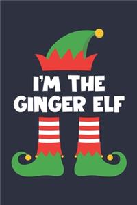 Ginger Elf Notebook - Funny Christmas Gift for Ginger Diary - Family Xmas Holiday Journal