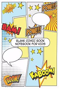 Blank Comic Book Notebook For Kids