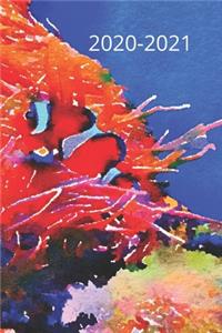 Orange & Black Clown Tropical Fish Lover's Dated Weekly 2 year Calendar Planner