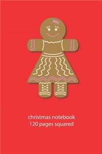 christmas notebook 120 pages squared