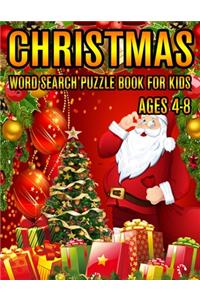 Christmas Word Search Puzzle Book For Kids Ages 4-8