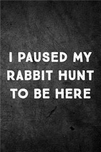 I Paused My Rabbit Hunt to Be Here
