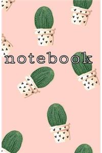 Notebook: Vintage Cactus Print Lined Notebook/Diary/Journal -5.06x7.81 (12.85x19.84cm)