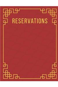 Reservations: Reservation Book for Chinese Restaurant 2019 365 Day Guest Booking Diary Hostess Table Log Journal