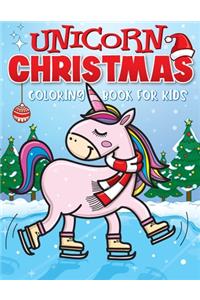 Unicorn Christmas Coloring Book for Kids