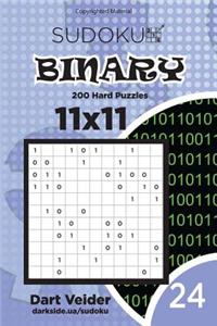 Sudoku Binary - 200 Hard Puzzles 11x11 (Volume 24)