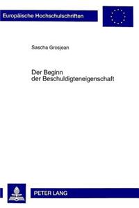 Der Beginn Der Beschuldigteneigenschaft