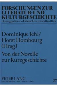 Von Der Novelle Zur Kurzgeschichte