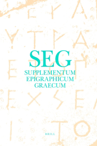 Supplementum Epigraphicum Graecum, Volume XXXIV (1984)