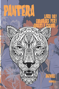 Libri da colorare per adulti e colori - Mandala - Animali - Pantera