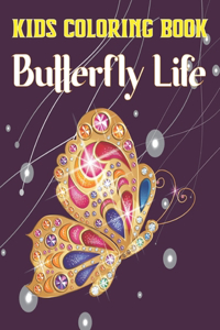 Kids Coloring Book Butterfly Life