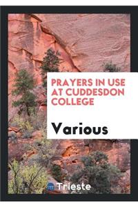 Prayers in Use at Cuddesdon College