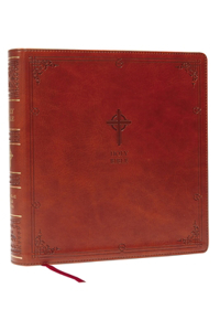 Nabre XL, Catholic Edition, Leathersoft, Brown, Comfort Print