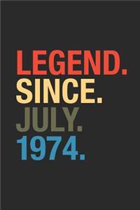 Legend Since July 1974
