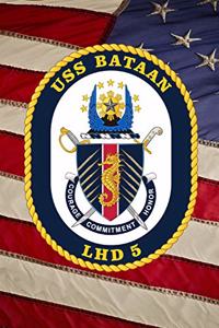 US Navy Amphibious Assault Ship USS Bataan (LHD 5) Crest Badge Journal