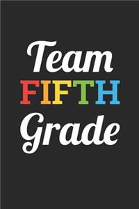 Back to School Notebook 'Team Fifth Grade' - Back To School Gift for Her and Him - 5th Grade Writing Journal
