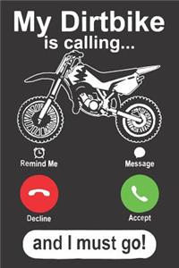 Notebook for biker motorcycle dirt bike motocross