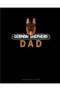 German Shepherd Dad: Blank Sheet Music - 12 Staves