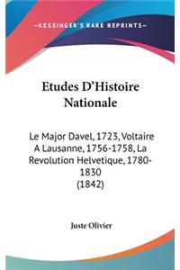 Etudes D'Histoire Nationale