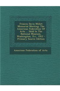 Francis Davis Millet Memorial Meeting