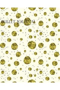 Bullet Journal Notebook Dotted Grid, Graph Grid-Lined Paper, Large, 8x10,150 Pages: Modern White Covers Golden Glitters Polka Dots: Master Journaling with Bullet Guide System Professional Journal