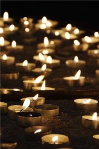 Tea Lights Lit at Night Journal