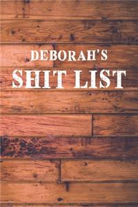 Deborah's Shit List: Dot Bullet Wood Notebook/Journal