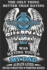 The only thing better than having you as my guardian angel was a having you as my dad always loved never forgotten forever missed