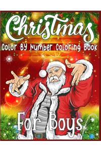 Christmas Color By Number Coloring Book For Boys