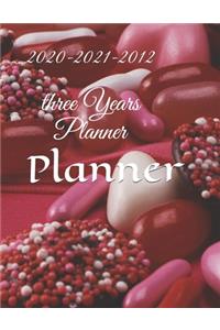 three Years Planner 2020-2021-2022