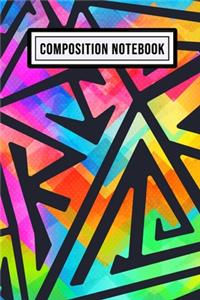 Rainbow Wide Ruled Composition Notebook