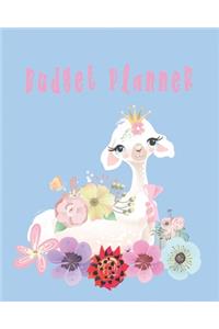 Cute Floral Llama Budget Planner