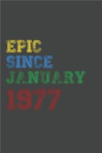 Gift Idea Epic Since 1977 Notebook Vintage Birthday Gift Idea