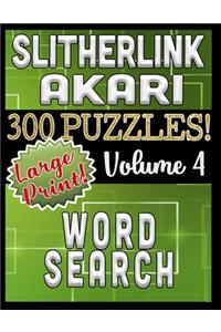 Slitherlink Akari Word Search 300 Large Print Puzzles