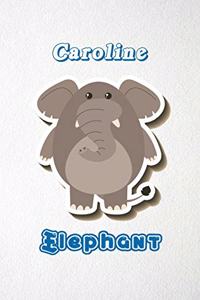 Caroline Elephant A5 Lined Notebook 110 Pages