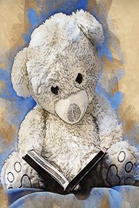 Grunge Teddy Bear Journal, Graph Paper