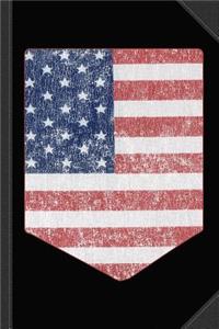 Us Pocket Flag Patriotic Journal Notebook
