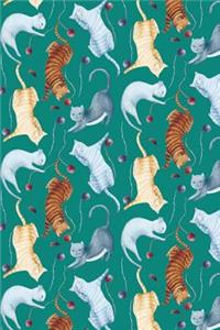 Bullet Journal Notebook for Cat Lovers Cats Playing