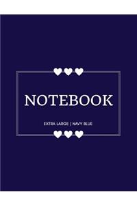 Notebook Extra Large: Navy Blue: Notebook 8.5 X 11: Notebook 400 Pages