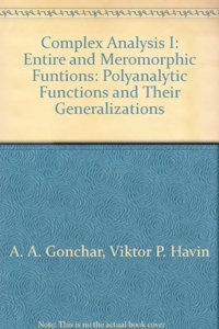 Complex Analysis- I Entire And Meromorphic Functions.. (48)