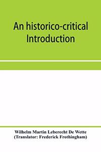 historico-critical introduction to the canonical books of the New Testament