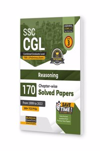 Examcart SSC CGL Tier 1 (Combined Graduate Level) Reasoning 170 Chapter-Wise Solved Paper Book in Hindi and English For 2023 Exams