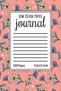 Low Vision Paper Journal