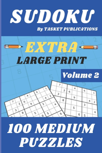 Sudoku - Extra Large Print - 100 Medium Puzzles