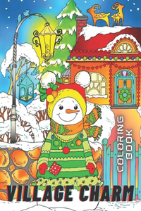 Village Charm coloring book