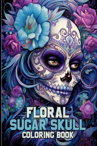 Floral Sugar Skull Coloring Book